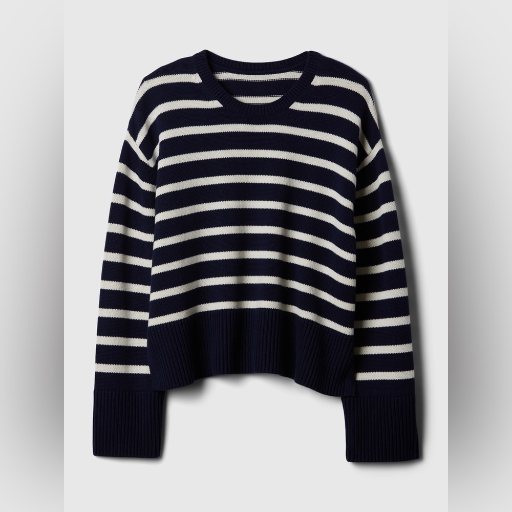 SIZE XL BANANA REPUBLIC GOOD CONDITON 👚Navy, Striped Cotton Sweater